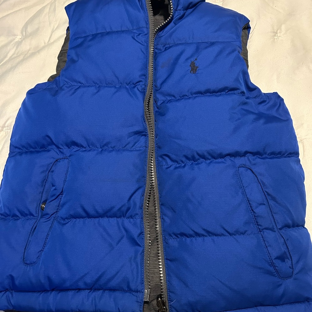 Blue Puffer Vest with Logo
